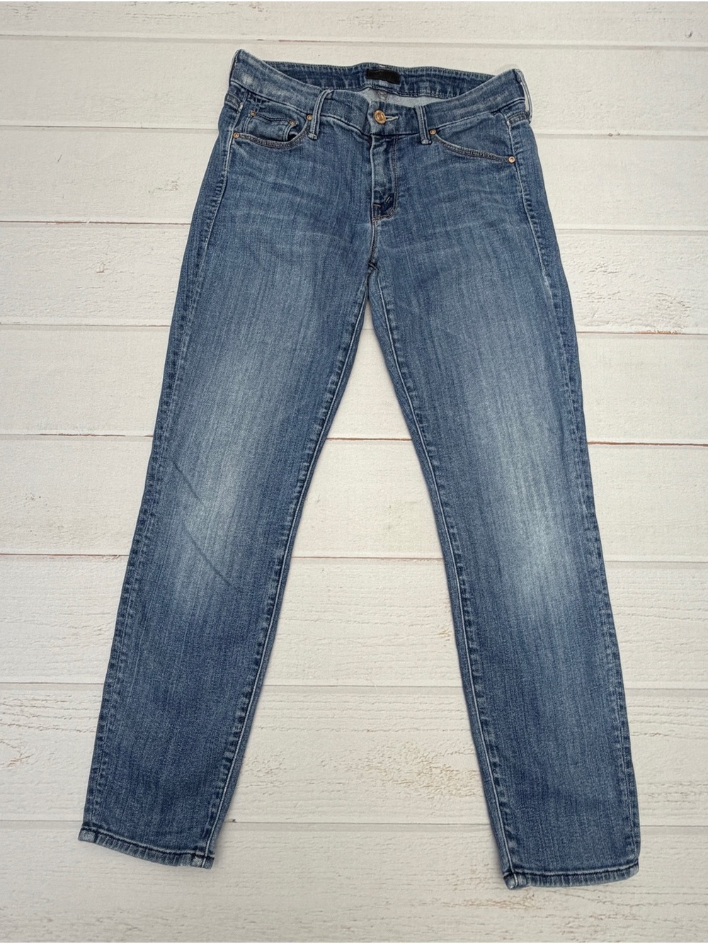 MOTHER The Looker Crop Medium Kitty Jeans 28